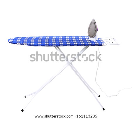 Close up of ironing tools. Isolated on a white background.