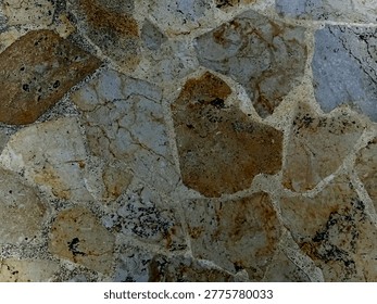 Close up of Irregular Stone Mosaic Pattern