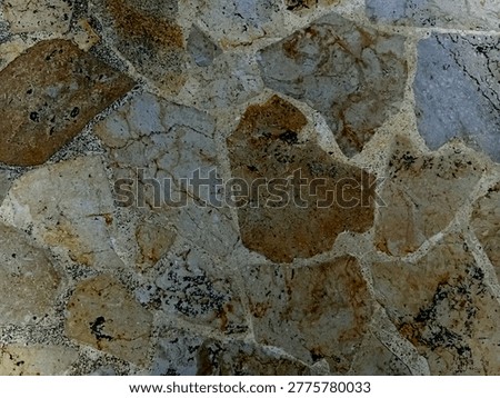 Close up of Irregular Stone Mosaic Pattern