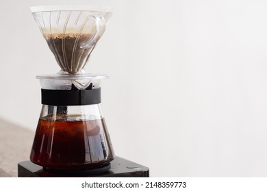 Close Up Of An Isolated Coffee Pot On White Background