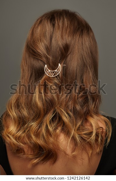 Close Isolated Portrait Lady Wavy Ombre Stock Photo Edit Now
