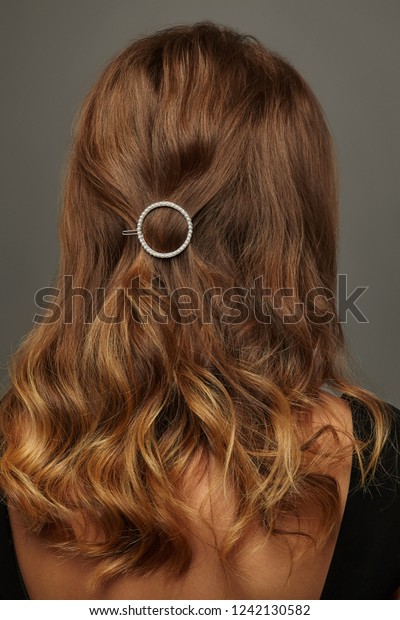 Close Isolated Portrait Lady Wavy Ombre Stock Photo Edit Now