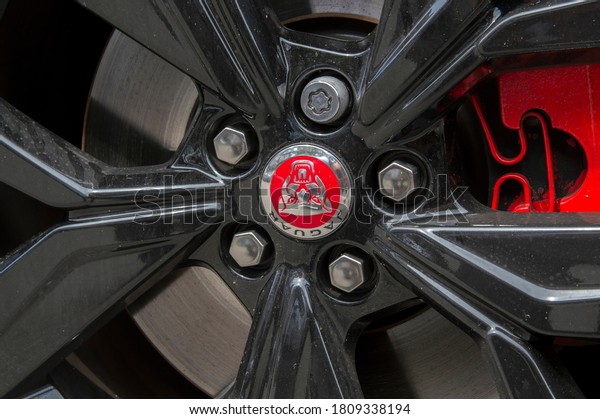 Close Up Of Jaguar Car Wheel At Amsterdam The\
Netherlands 18-6-2020