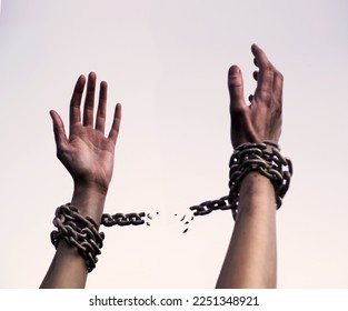 Close up jail law danger addict young sad guy ask god power joy help drug aid victory life. Closeup mental pain lady win sin limit old bind iron steel metal lock raise restrain will kidnap trap arrest - Shutterstock ID 2251348921