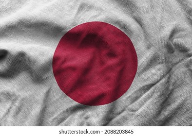 Close up of the Japan flag. Japan flag of background. flag symbols of Japanese. - Shutterstock ID 2088203845