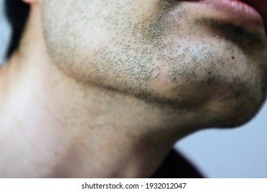 Close up of Japanese man before shaving