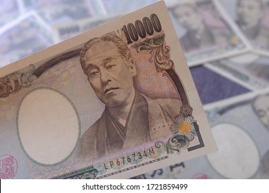 Close Up Of A Japanese Yen Bank Note