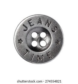 Close Up Of A Jeans Button