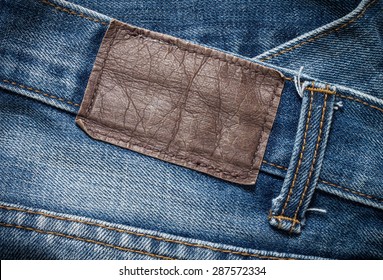 Close Up Of A Jeans Label