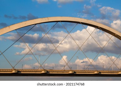 Close JK Bridge At Paranoá Lake, In Brasília Sunset