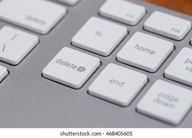 Close up of keyboard delete button
