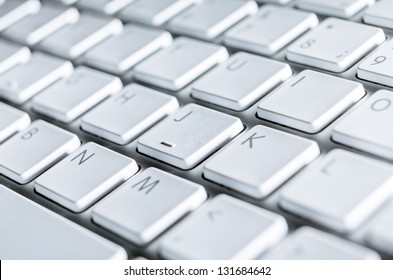 Close up of keyboard of a modern laptop
