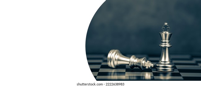 Close Up King Chess Stand Pieces With Falling Chess Concept Of Team Player Or Business Team And Leadership Strategy Or Strategic Planning And Human Resources Organization Risk Management.