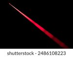 Close up of laser beam isolated on black background