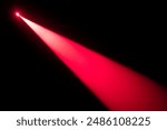 Close up of laser beam isolated on black background