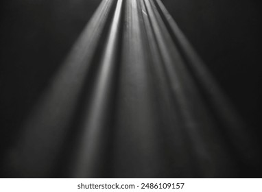 Close up of laser beam isolated on black background