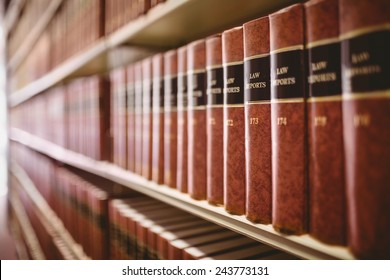 Close up of a lot of law reports in library - Shutterstock ID 243773131