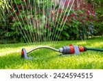 Close up of a lawn sprinkler