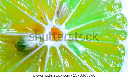close up of lemon slice