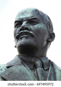 Close Up Lenin Statue Minsk Belarus