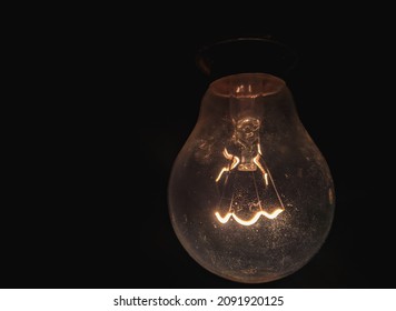 A close up of a light bulb .