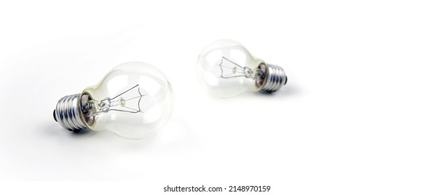 Close Up Light Bulb Or Lamp On White Background Concepts Of Genius Create Or Human Resources For Business Leadership And Creativity Thinking Idea Or Knowledge Learning And Innovation.