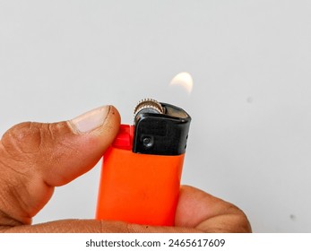 close up lighter a orange gas  - Powered by Shutterstock