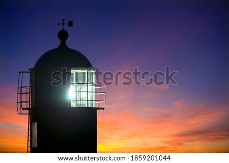 Similar – Image, Stock Photo Lighthouse with a dramatic cloudy Sunrise