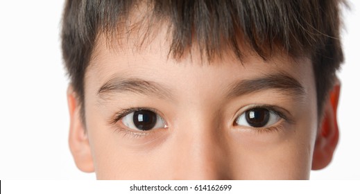 Close Up Little Asian Mix Arab Boy's Eye 