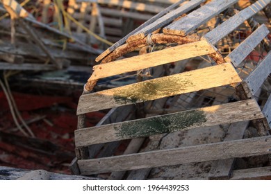 Close up of a lobster trap