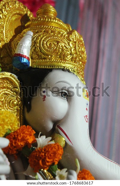 Close Lord Ganesha Eye Stock Photo 1768683617 | Shutterstock