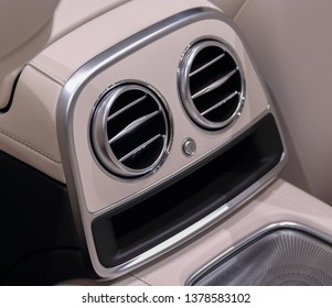 A Close Up Of Luxurious Car Rear Side Air Vent.