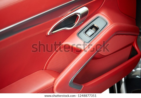 Close Luxury Car Door Panel Interior Stock Photo Edit Now