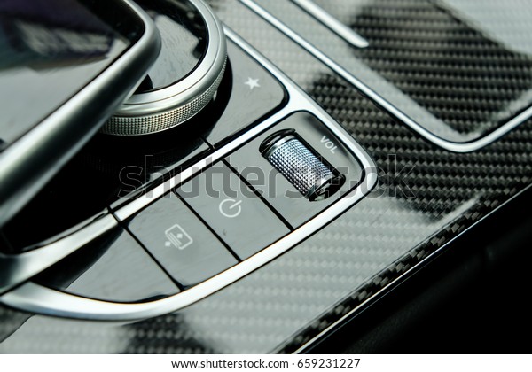 Close up Luxury Car Media\
Control