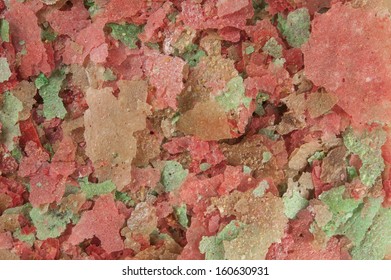 Close Up Or Macro Of Fish Food Flakes