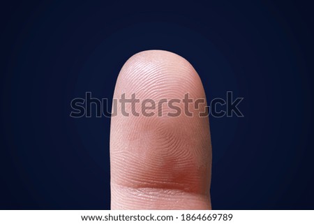 close up macro human fingerprint identification, privacy security