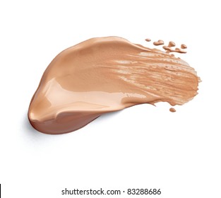 Close Up Of  A Make Up Powder On White Background