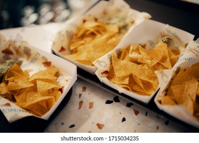 Close Up Of Making Nachos In Social Event