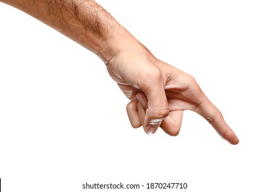 Finger Flick Hand On White Background Stock Photo (Edit Now) 1446805046