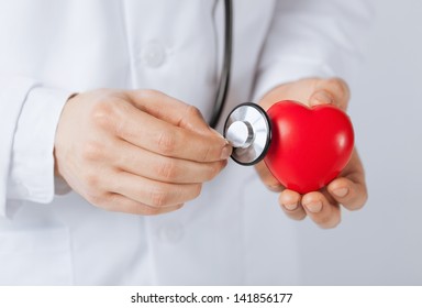 Close Up Of Man Hands With Heart