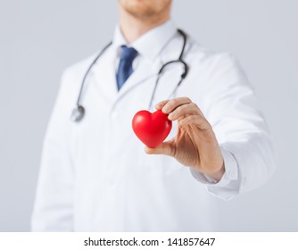 Close Up Of Man Hands With Heart