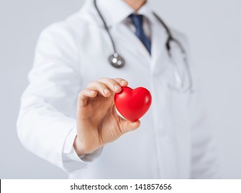 Close Up Of Man Hands With Heart