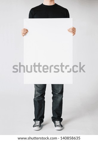 Similar – Image, Stock Photo blank white sheet of paper with a curved corner