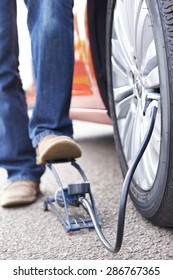 car tyre air foot pump