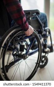 Close Up Of Man Sitting In Wheelchair At Home By Window - Shutterstock ID 1549411370