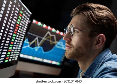 Close up of man working on computer - Shutterstock ID 2031347843