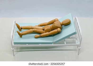 Close up of a mannequin on the bed - Shutterstock ID 2256325257