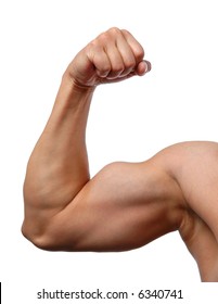 Close Up Of Man's Arm Showing Biceps