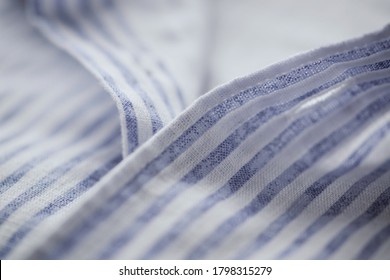 Close Up Of Mens Striped Shirt.