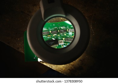 Close up of microelectronics engineering, electronic board circu - Powered by Shutterstock